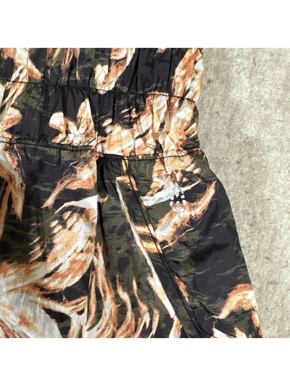 Free People Movement High Rise Shorts Medium The Way Home Black Floral